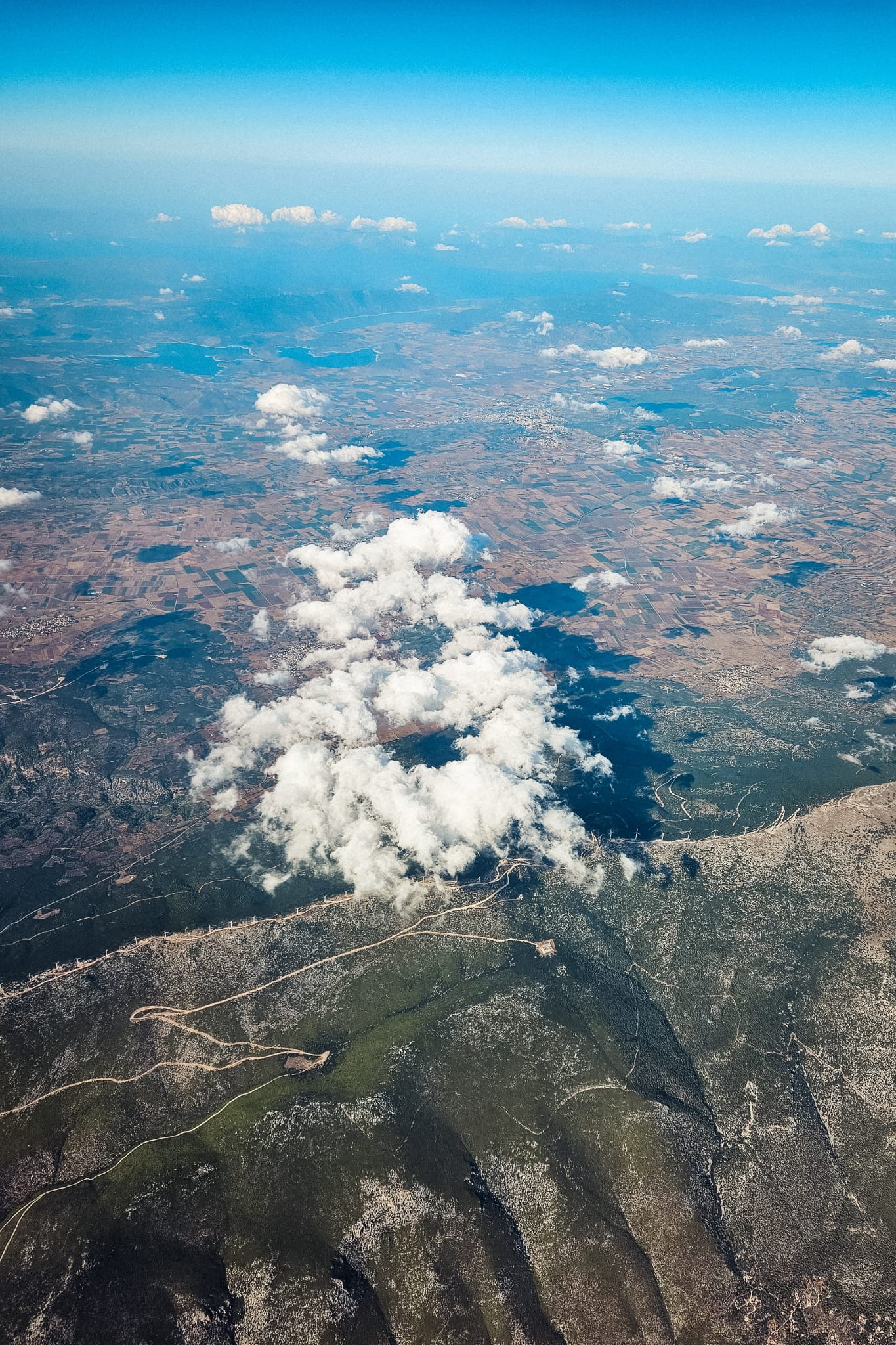 Ausblick aus dem Flugzeug